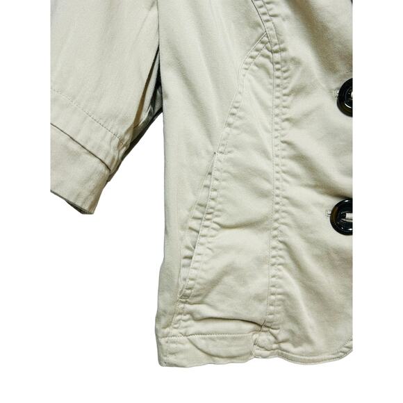 Coldwater Creek Collared Short Sleeve Blazer Tan Women's Size P8 - Picture 5 of 7